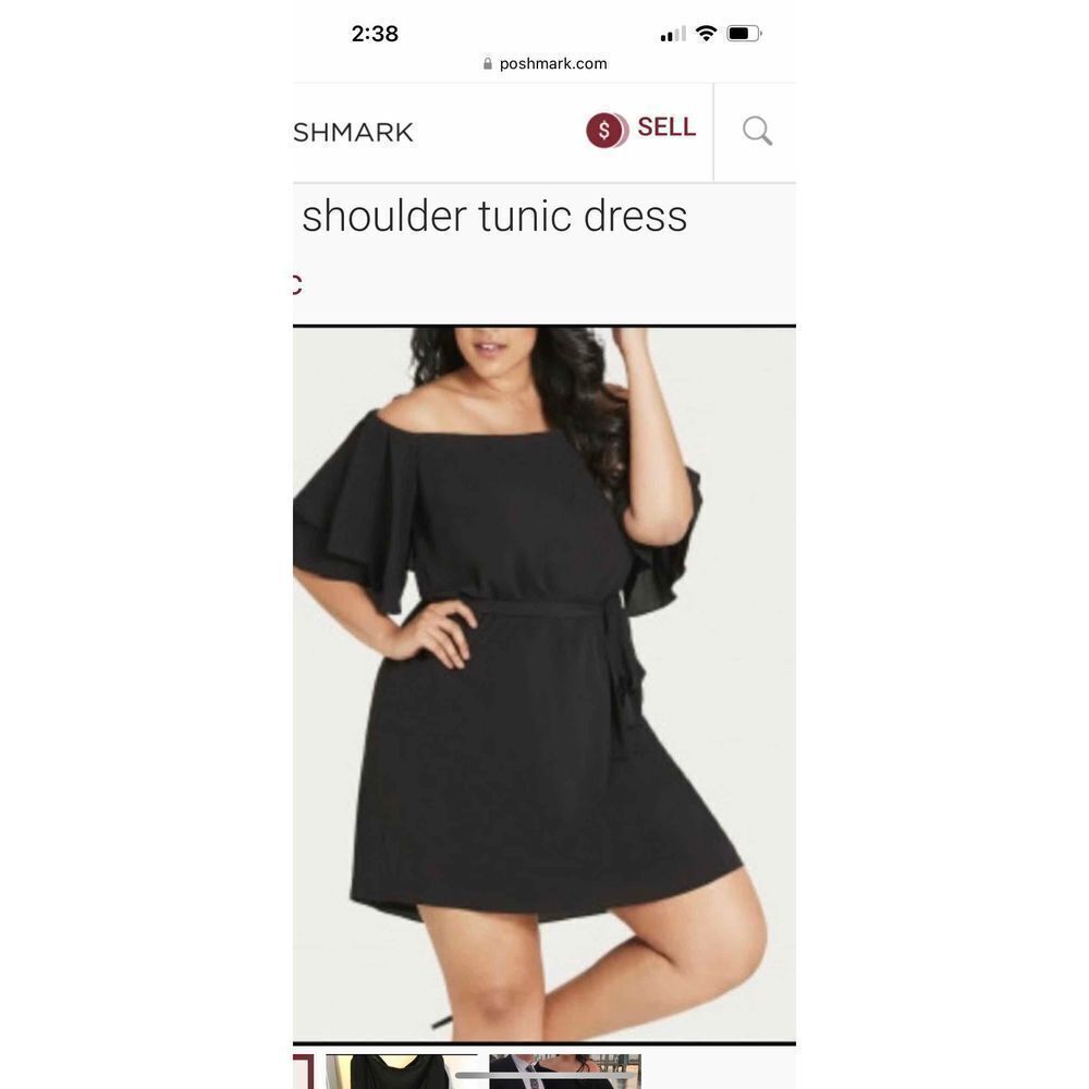 City Chic XL black tunic‎ Juliet off the shoulders